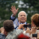 McCain Palin Lees Summit : Senator John McCain and Gov Sarah Palin stopped in Lees Summit Mo for a campaign rally on Sept 8, 2008. These are shots of people, signs, protesters and even a few of the candidates.